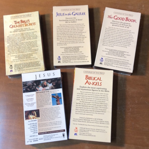 5 New Factory Sealed VHS Tapes. Readers Digest Mysteries of the Bible 1999 - Picture 2 of 4